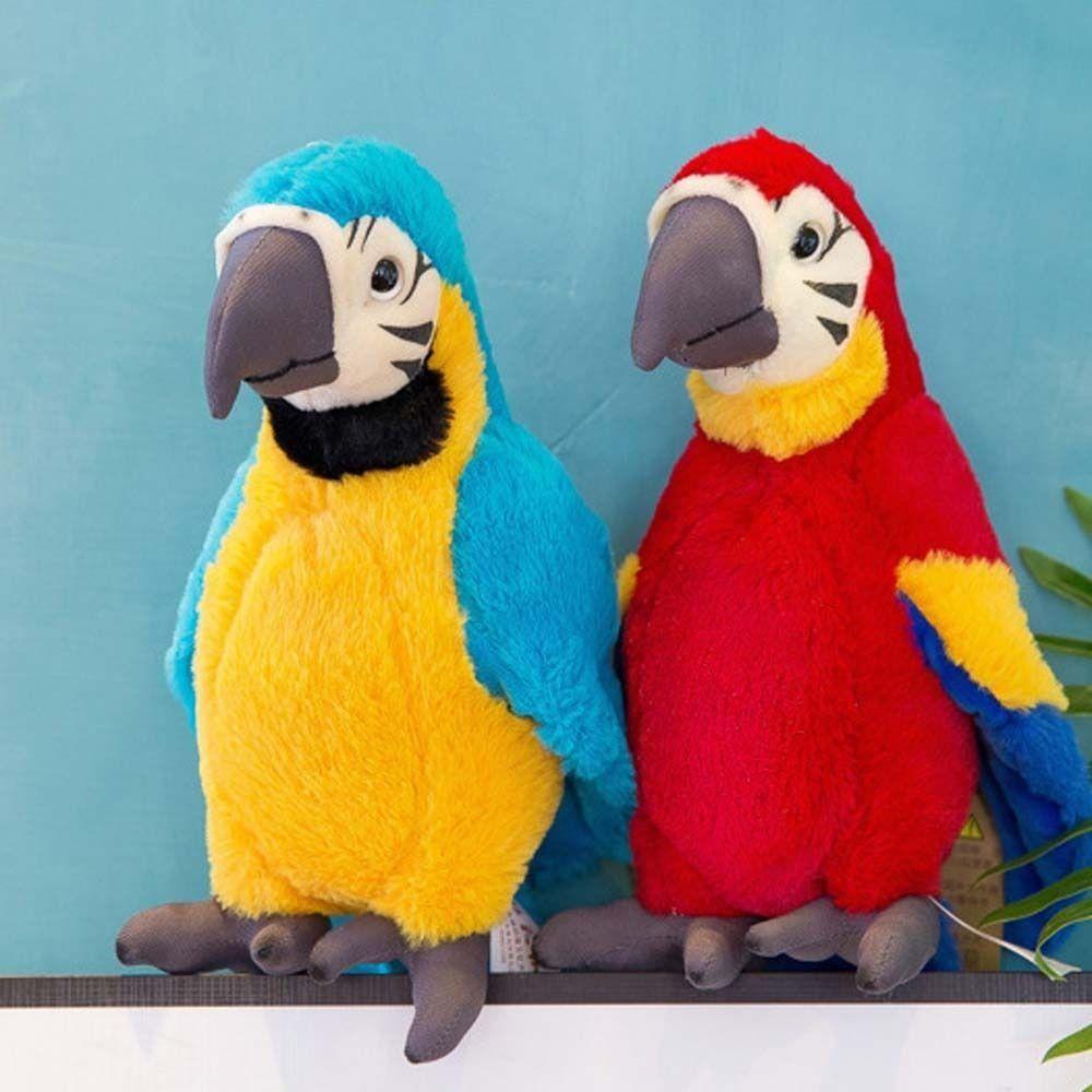Плюшевая кукла попугай Плюшевая игрушка попугай Игрушки-чучела диких животных Имитация Плюшевая набивная кукла