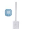 Flexible Silicone Toilet Brush With Holder Leakproof Soft Toilet Bowl Cleaner Brush Bathroom Wall Mounted Cleaning WC Tool