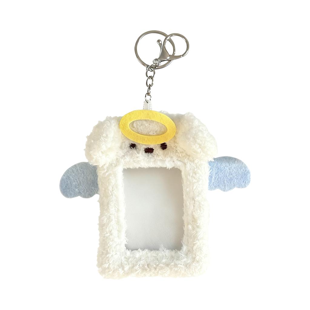 Plush Card Holder with Cute Animal Design for ID Badge Campus Meal Card and Fan Photo Display