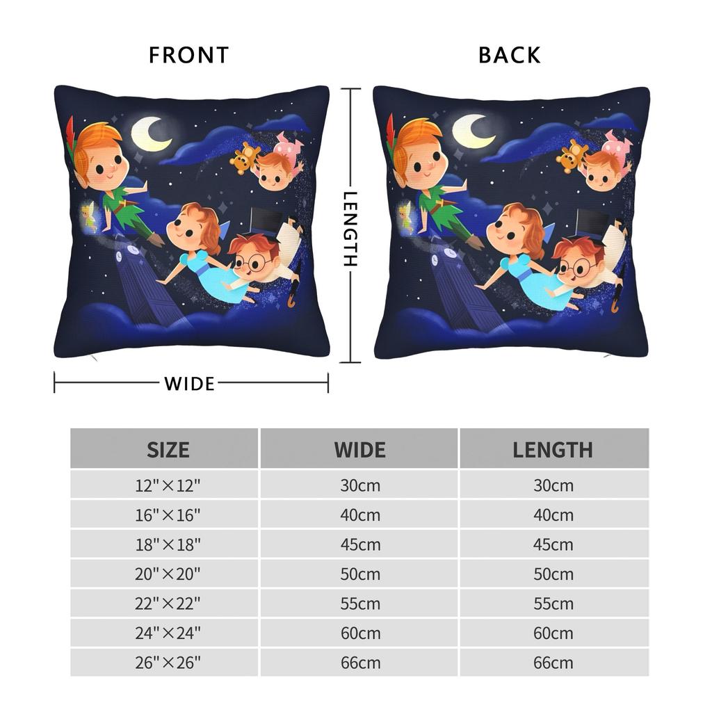 Cartoon P-Peters P-Pan Pillow Case Graphic Pillow Cover Funny Pillowcases For Living Room Chair