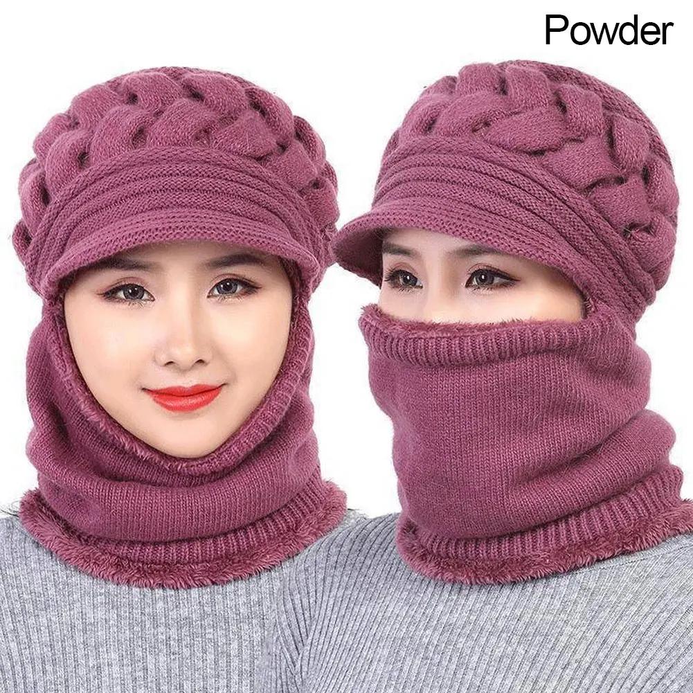 Winter Hat One-piece Beanies Hats Winter Beanies For Men Women Wool Scarf Caps Balaclava Mask  Bonnet Knitted Hat