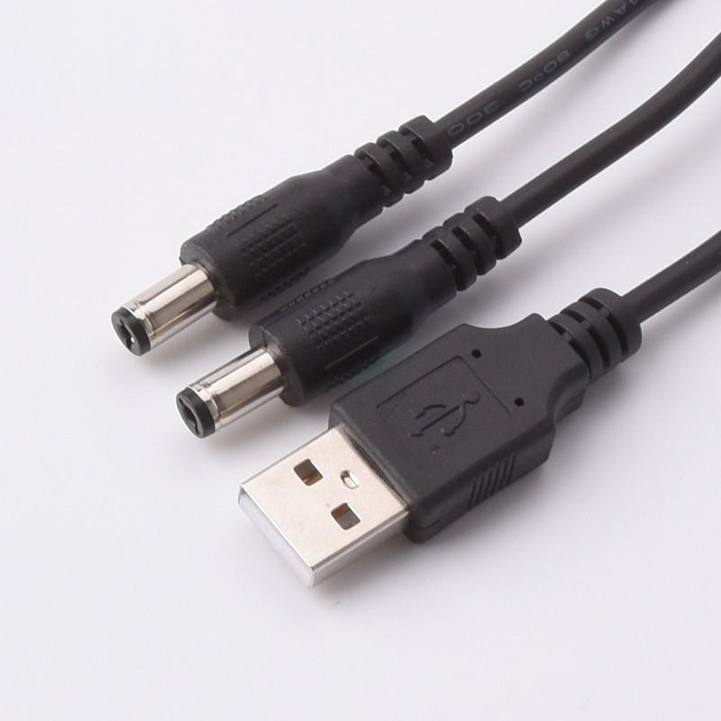 5 В USB A 2,0 штекер на 2-контактный штекер постоянного тока 3,5 мм x 1,35 мм 5,5 x 2,5 мм разветвитель Разъем Блок питания преобразователь зарядного устройства Шнур Кабель q1