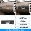 For Dodge Caliber 2007 2008 Carbon Fiber Inner Door Handle Panel Decorative Cover Car Interior Decoration Accessories Sticker