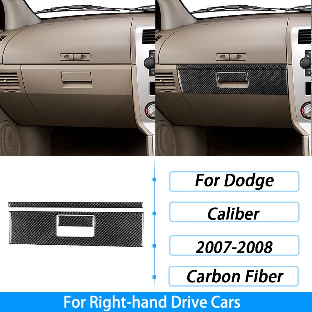For Dodge Caliber 2007 2008 Carbon Fiber Inner Door Handle Panel Decorative Cover Car Interior Decoration Accessories Sticker