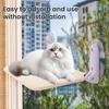 Беспроводная лежанка для кошек на окно, гамак для кошек с 4 присосками, складная кровать-гамак для кошек со съемным моющимся сетчатым чехлом для домашних кошек