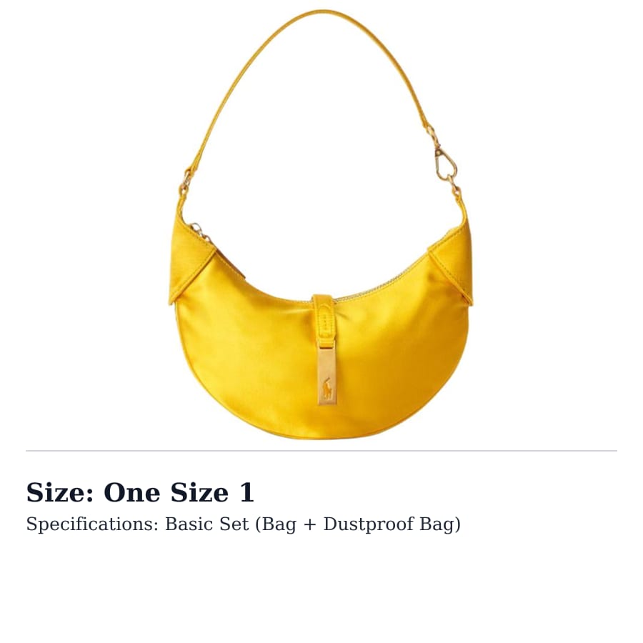 Polo Ralph Lauren Polo ID Fabric With Cow Leather Shoulder Bag Women's Yellow WAPOBAG02V20019