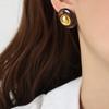 Новые китайские серьги Майяра с индивидуальным темпераментом Niche Temperament Copper Material Resin Earrings Tide