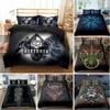 Пододеяльник с символами легенд о викингах, комплект постельного белья северных германцев, двуспальный, полуторный, полный, королевский, кинг-сайз, для взрослых и детей, постельные принадлежности, пододеяльник