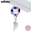 925 Sterling Silver Vinatge Hot Air Balloon Hut Charm Bead Pendant Fit Original Bracelet Necklace For Women Jewelry