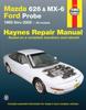Книга Mazda 626, MX-6 & Ford Probe Covering Mazda 626 (93-02), Mazda MX-6 & Ford Probe (93-97) Haynes Repair Manual (USA) : 1993 To 2002