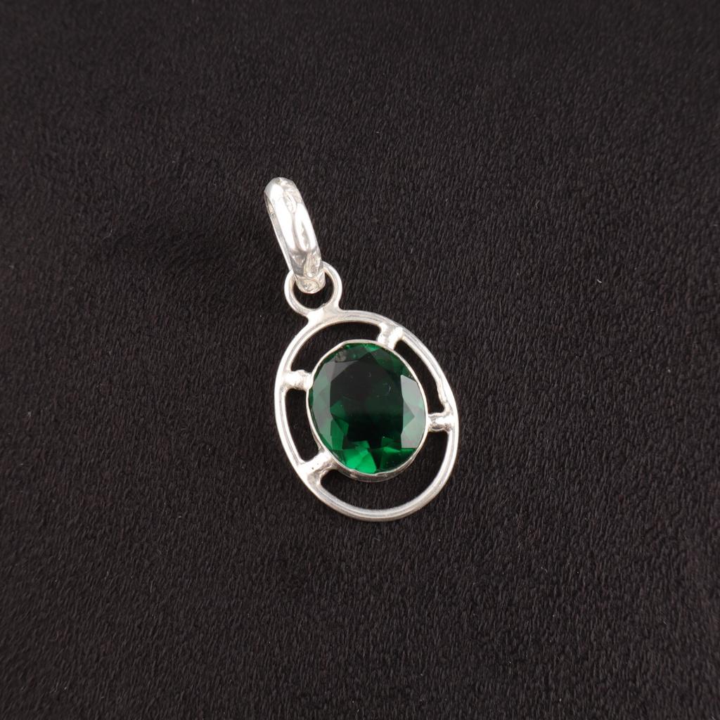 Chrome Diopside Gemstone 925 Sterling Silver Jewelry Handmade Wedding Pendant PP-6-9