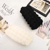 Cream Puff Style Large Capacity Pencil Case Soft Durable Portable Stationery Organizer Bag
