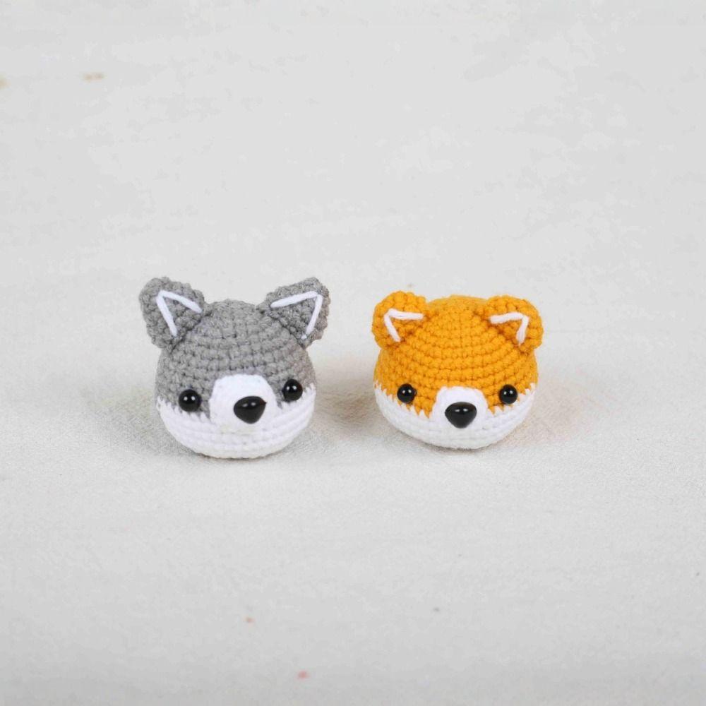 Handmade Knitted Dog Pendant Bag Decor Woven Key Ring Jewelry Gift Crochet Corgi Keychain Backpack