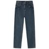 Semir Senrou Denim Women's Frayed Straight-Leg Brushed Fleece Cropped Jeans