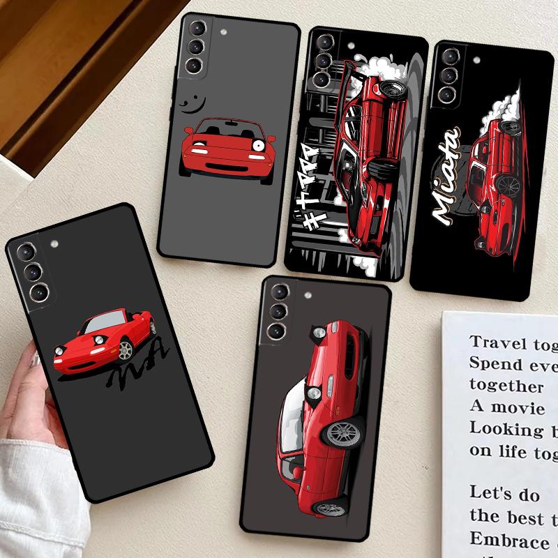 Miata Mx5 Na Red Cover For Samsung Galaxy S24 S23 S22 S21 Ultra Plus S20 FE S8 S9 S10 Note 10 20 Ultra Case