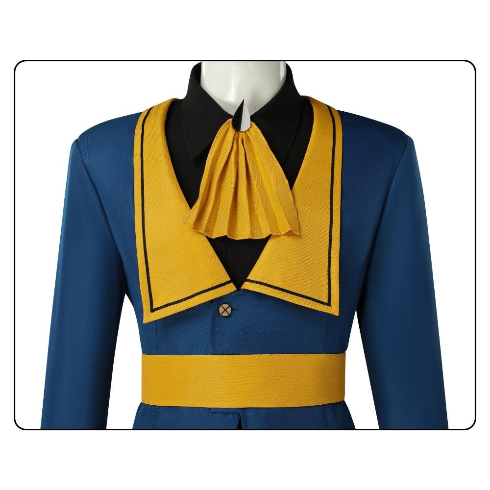 Freak Circus Halloween Cosplay Costume, Pierrot Harlequin Ticket Taker Game Role Play Outfit