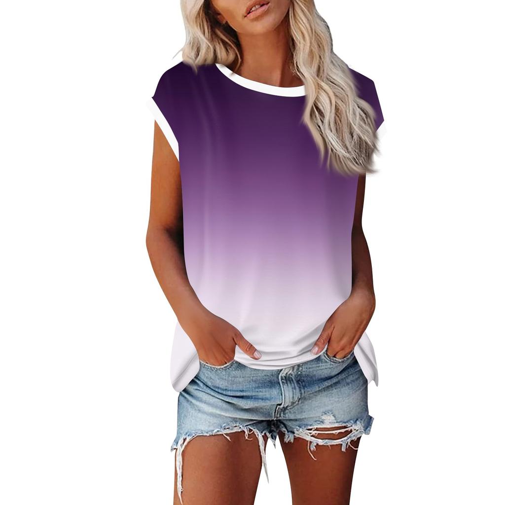 Модная женская однотонная свободная рубашка с круглым вырезом и короткими рукавами, повседневный топ с короткими рукавами