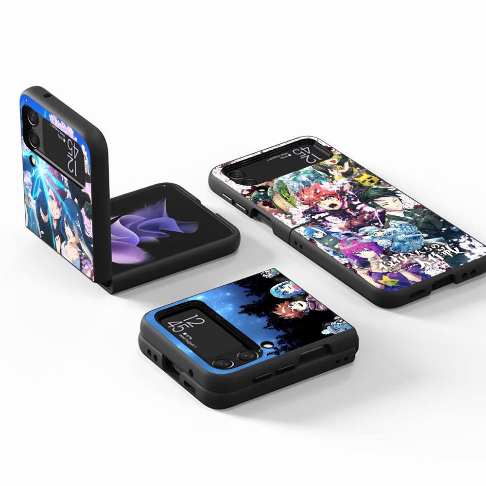 Чехол Yozakura Family Mission для Samsung Galaxy Z Flip4 Flip3 5G, жесткий ПК-чехол для мобильного телефона Z Flip 4 3, черный, чехол Zflip4 Zflip3