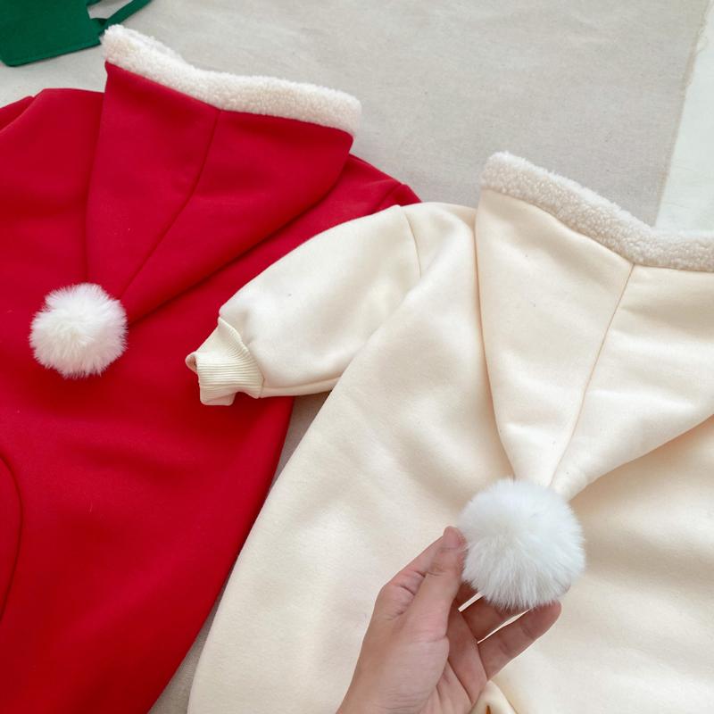 Детские рождественские комбинезоны с капюшоном, осенне-зимняя толстовка для малышей, комбинезон, детская одежда, новогодний детский комбинезон, детский наряд