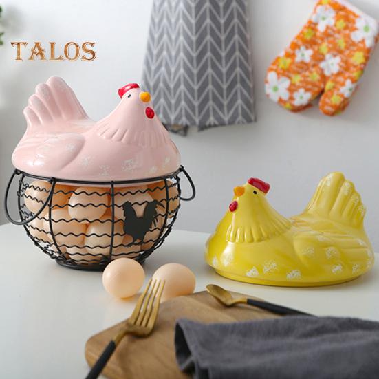 Корзина для хранения яиц с ручкой Большая вместительная нержавеющая, устойчивая к коррозии корзина для сбора яиц с полыми отверстиями