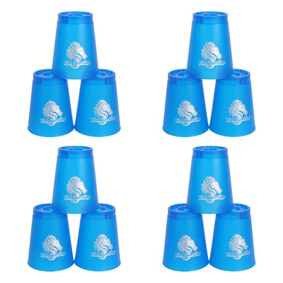 12Pcs/Pack Stacked Cups Anti-deformed Hands-on Skills ABS Useful Adults Kids Sport Stacking Battles Game for Athletics