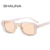 SHAUNA модные маленькие прямоугольные женские солнцезащитные очки винтажные желеобразные оттенки UV400 мужские уникальные полые солнцезащитные очки