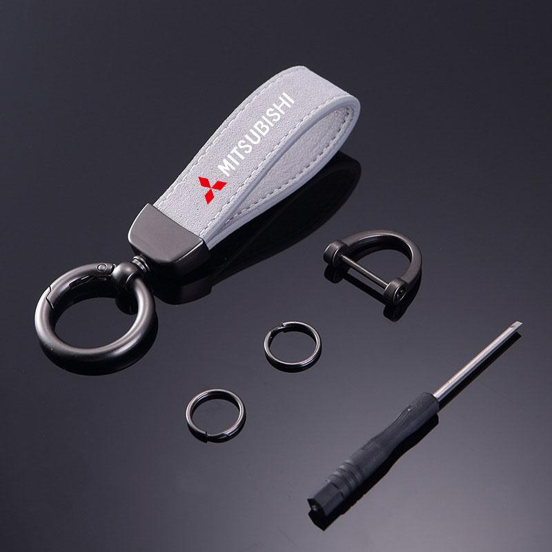 Car Keychains Ring for Mitsubishi Ralliart Lancer Outlander Pajero L200 ASX Mirage Eclipse Montero EVO9 Galant Auto Accessories PO2