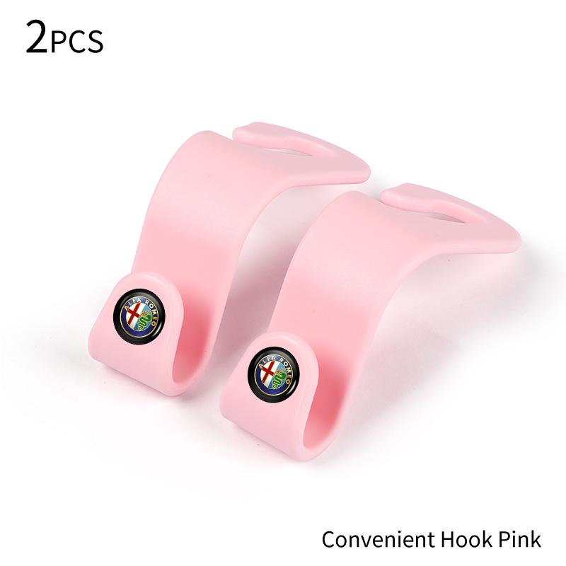 Car Seat Headrest Hook Auto Rearseat Hanger Accessories For Alfa Romeo 159 Giulietta Giulia 147 Mito 156 166 GT Stelvio F1 Brera sjh899