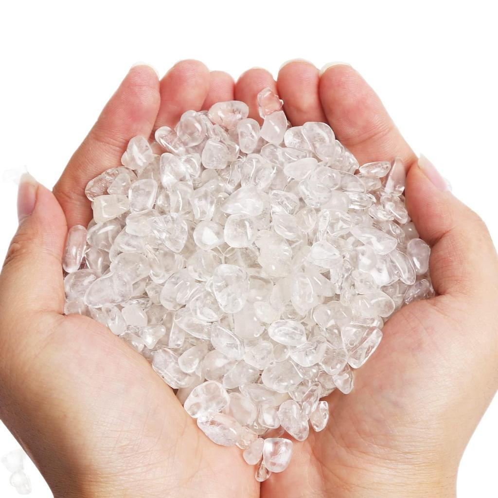 Natural Premium White Crystal Crushed Stone Bowl for Demagnetizing and Landscaping Mandala Decor.
