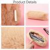 Makeup Pouch Handbags Plush Pencil Case Large Capacity Pencil Bag Stationery Pen Bag Solid Color