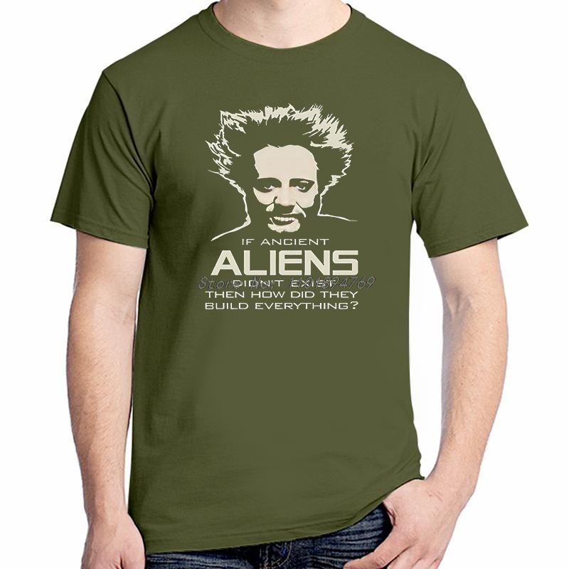 Giorgio Tsoukalos T Shirt Ancient Alien Astronauts Ufo Space Classic Graphic T Shirts Summer Unisexs Cotton Short Sleeve Tshirt