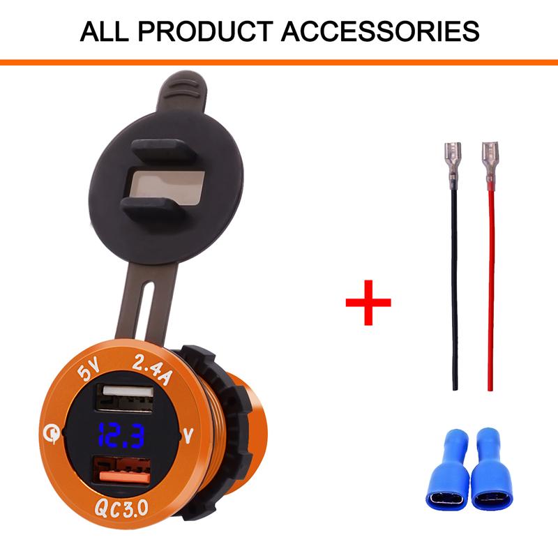 LMoDri Автомобильное быстрое зарядное устройство QC 3,0 адаптер питания двойной USB автомобильный разъем постоянного тока 12 В-24 В прикуриватель для iPhone