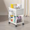 Yousheng Передвижная сервировочная тележка Тележка для хранения в детской с ящиками и полкой Передвижной органайзер Тележка для хранения с крючками и съемными корзинами для ребенка