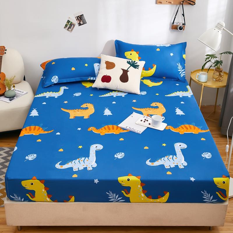 Водонепроницаемая простыня на резинке для дома, эластичная простыня, приятная для кожи, покрывало для кровати, постельное белье в цветочном стиле(Нет наволочки)