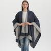 Women's Versatile Solid Color Spring Scarf Shawl - Imitation Cashmere Poncho for All Seasons