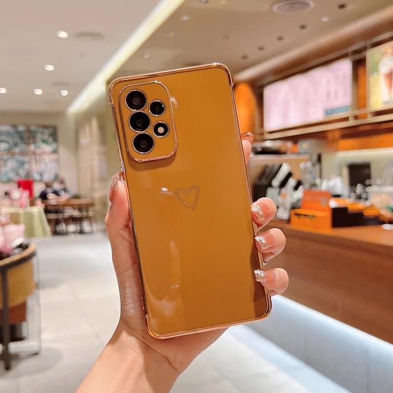 Роскошный чехол с покрытием для Samsung Galaxy A53 A52 S22 Ultra S21 S23 Plus S20 FE A13 A52S A54 A12, гальванический силиконовый мягкий чехол