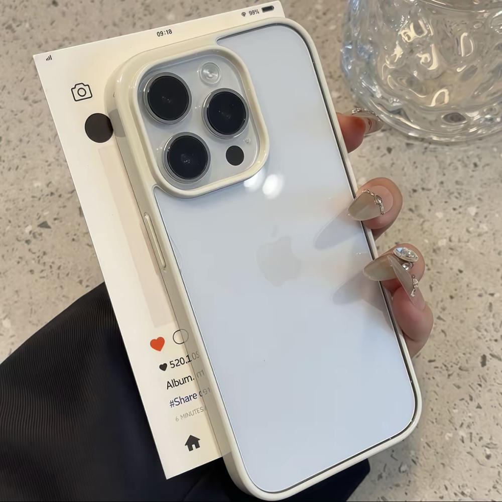 Роскошный прозрачный чехол конфетного цвета для iPhone 17 Air 16 15 14 13 12 Pro Max Plus Прозрачные акриловые бамперные защитные чехлы-накладки
