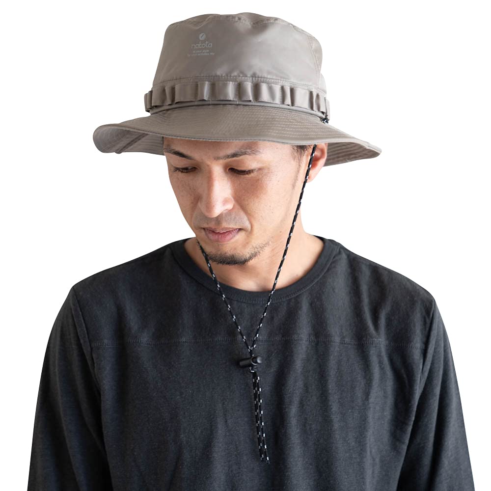 Водонепроницаемая нейлоновая шляпа Nakota БЕСПЛАТНАЯ Водонепроницаемая нейлоновая шляпа-ведро для сафари и приключений, один размер подходит для головы, серо-бежевая шляпа, Шляпа, Шляпа, Шляпа, Мужская Женская, Все,