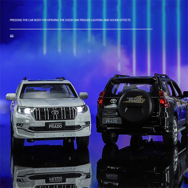 HAOCHI 1/24 Toyota PRADO Land Cruiser Внедорожник Сплав Модель автомобиля Литой Металл Внедорожник Модель автомобиля Звук Свет Детская Игрушка Подарок