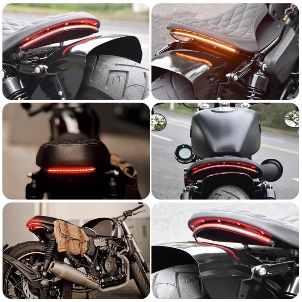 2pcs LED Brake Light Bike Rubber Tail Lamp 48SMD Steering Lamp Motorcycle License Tail Lamp