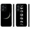Чехол для телефона Moon Stars Space Astronaut Black Silicone Case для Xiaomi POCO X3 X4 NFC F3 F4 GT F5 M3 M4 M6 X5 X6 Pro 5G C55 C65 M5