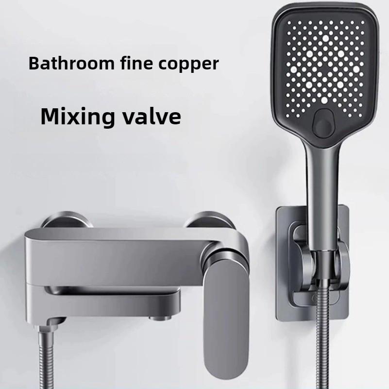 Wall Mounted 304 Stainless Steel Mixer Tap Hot And Cold Bathroom Mixing Valve Bath Shower Set Faucet Brass Bathtub Mixer