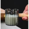 Glass Coffee Mug Mini Milk Jug Espresso Cup Cooker Tea Pot Coffee Maker Jar Wood Handle Measuring Tools Kitchen Home Accessories