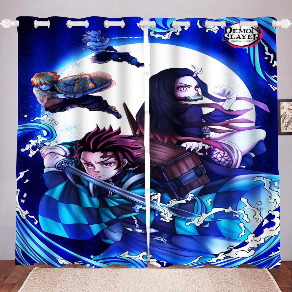 Аниме Гостиная Спальня Шторы Для Гостиной Перфорированные Пыленепроницаемые Затемняющие Шторы Кухня Шкаф Домашний Декор
