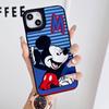 3D Силиконовый Чехол-Наклейка Микки Маус для iPhone 11, 12 Pro, 15 Pro Max - Мультяшный Дизайн, Защитная Крышка