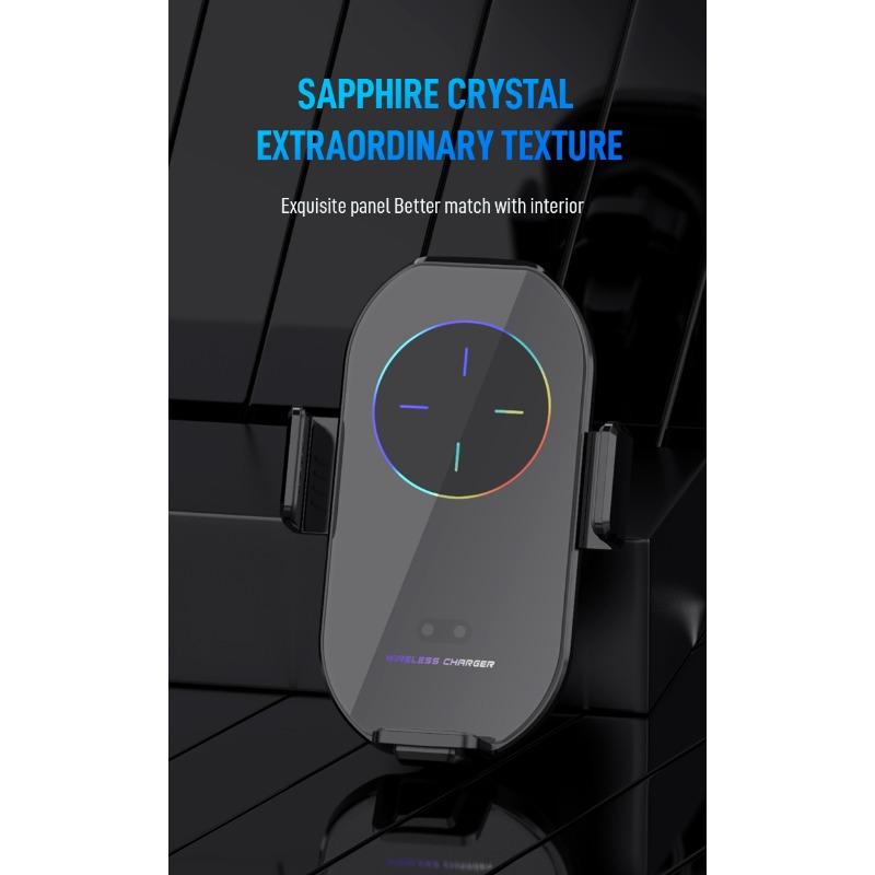 2024 Magic Clip A7S Car Mobile Phone Wireless Charging Bracket Car Air Outlet Magnetic Suction Charger Navigation Rack Car Supplies