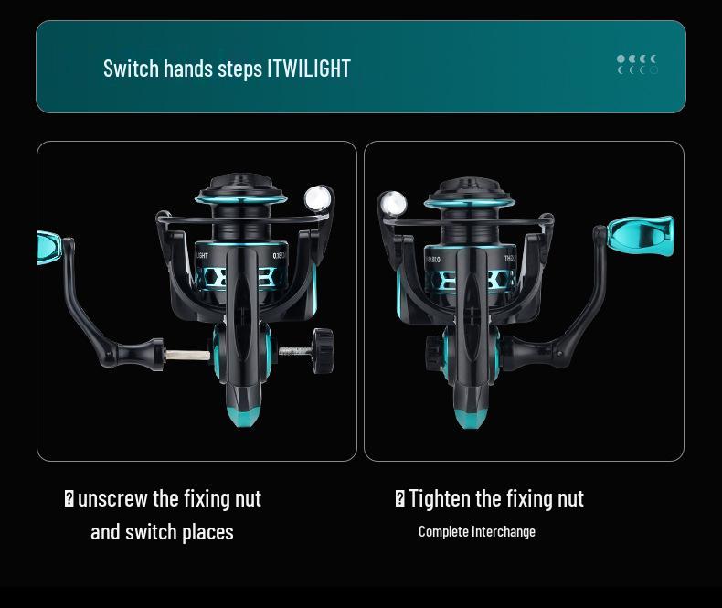 Катушка спиннинговая Haotun Zero-Gap с двойной рукояткой: 5,2:1 Дальний заброс, Ловля кальмара и микрообъектов.