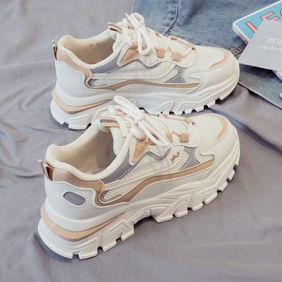 Новая летняя обувь для папы, повседневная женская спортивная дышащая белая женская обувь, модная сетчатая красная обувь