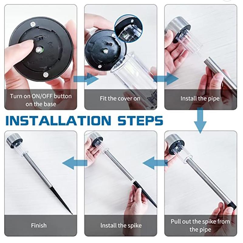 30 шт., наружное солнечное водонепроницаемое ландшафтное освещение, проекционное освещение для садового газона, освещение во дворе из нержавеющей стали, праздничное освещение