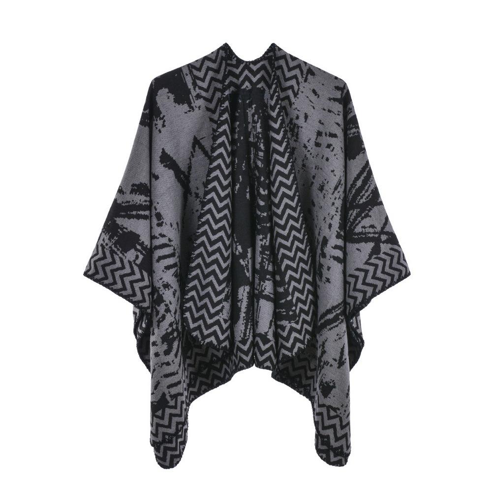 Ponchos Coat Cashmere Scarves Women Winter Warm Shawls And Wraps Pashmina Thick Capes Blanket Femme Scarf